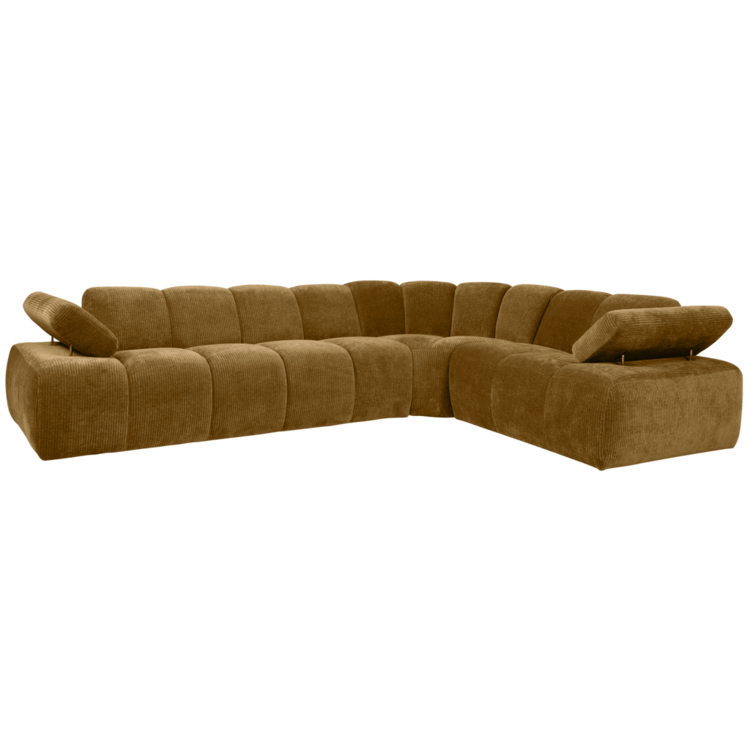 WOOOD Woood | Mojo hoekbank rechts ribstof honing/geel