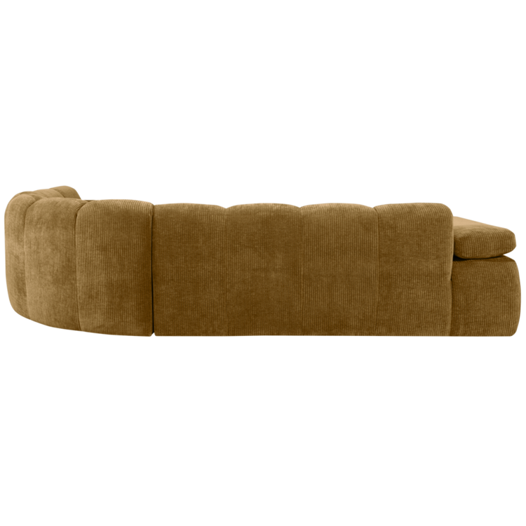 WOOOD Woood | Mojo hoekbank rechts ribstof honing/geel