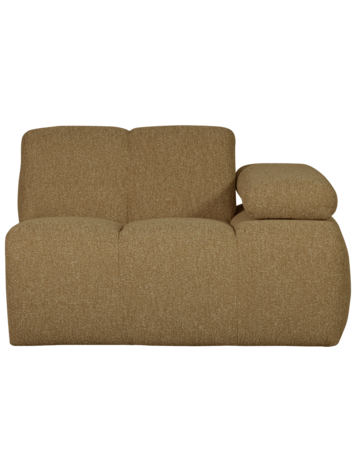 WOOOD Woood | 1-zits Mojo met arm rechts boucle geel/bruin