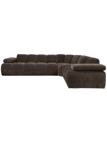 WOOOD Woood | Mojo hoekbank rechts ribstof bruin