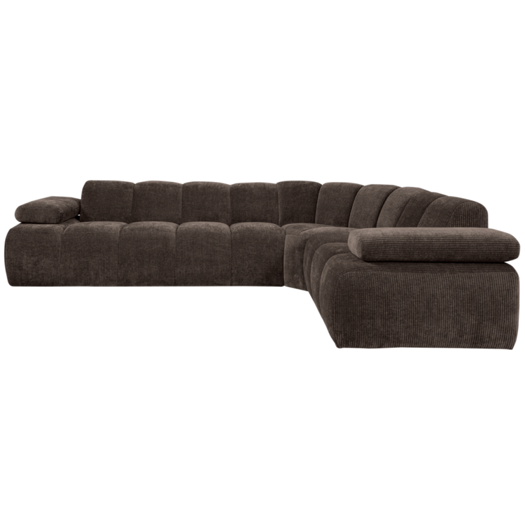 WOOOD Woood | Mojo hoekbank rechts ribstof bruin