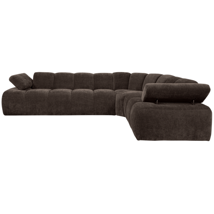 WOOOD Woood | Mojo hoekbank rechts ribstof bruin