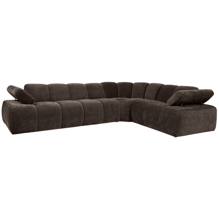 WOOOD Woood | Mojo hoekbank rechts ribstof bruin