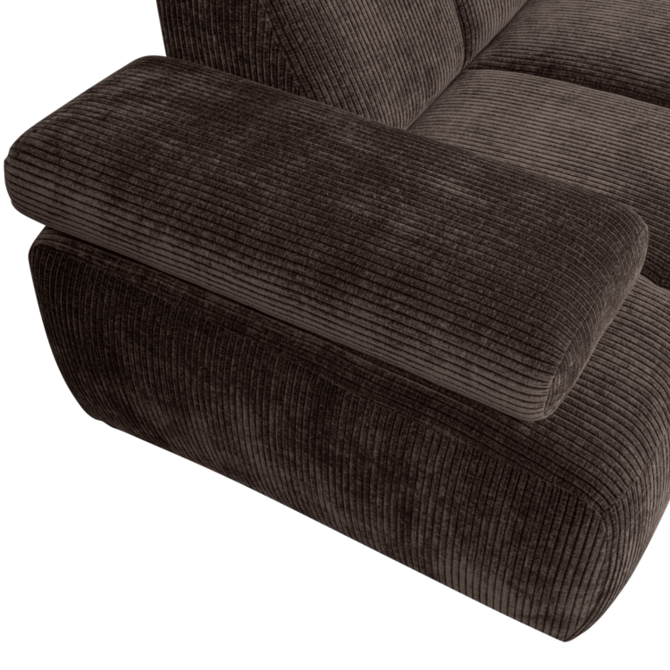 WOOOD Woood | Mojo hoekbank rechts ribstof bruin