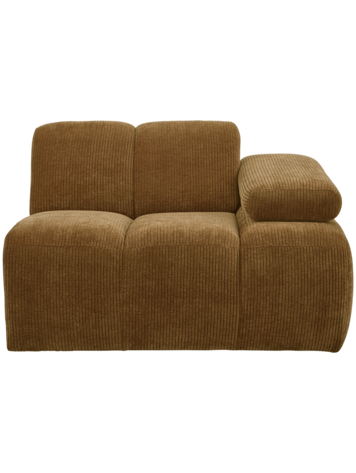 WOOOD Woood | Mojo 1-zits met arm rechts ribstof honing geel