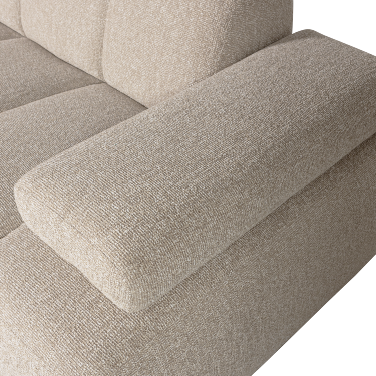 WOOOD Woood | Mojo bank met chaise longue boucle beige  links