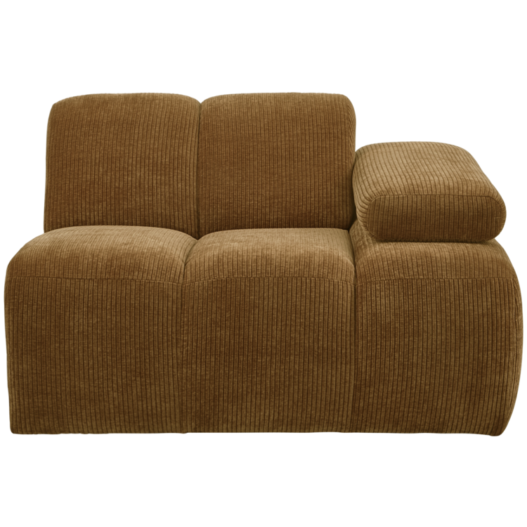 WOOOD Woood | Mojo 1-zits met arm rechts ribstof honing geel