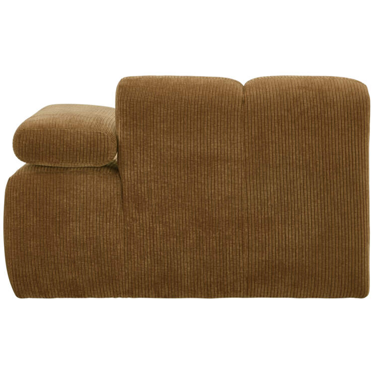 WOOOD Woood | Mojo 1-zits met arm rechts ribstof honing geel