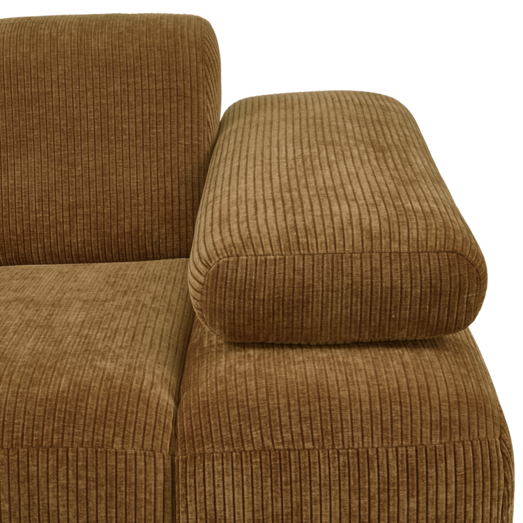 WOOOD Woood | Mojo 1-zits met arm rechts ribstof honing geel