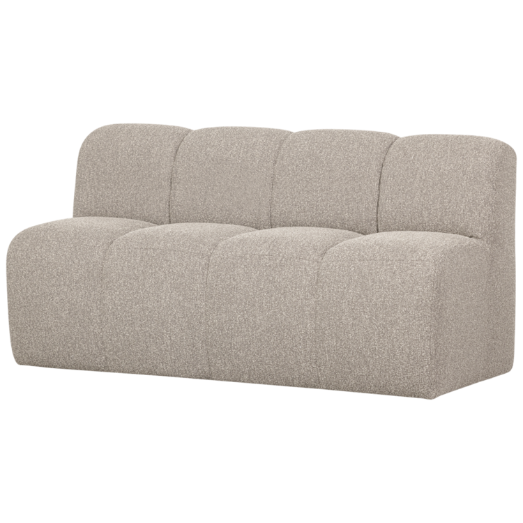 WOOOD Woood | Mojo (eetkamer)bankje met rugleuning boucle beige 160cm