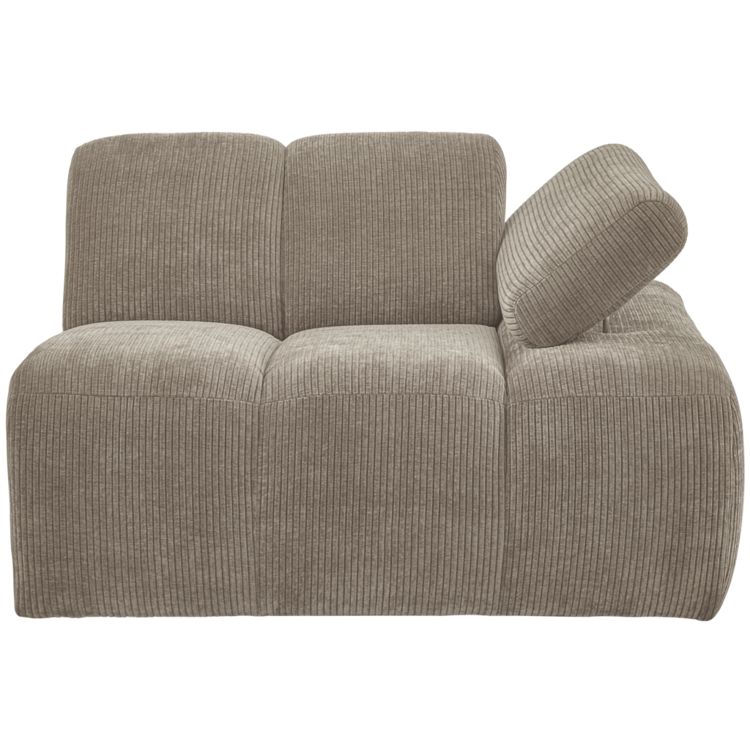 WOOOD Woood | Mojo 1-zits met arm rechts ribstof donker zand