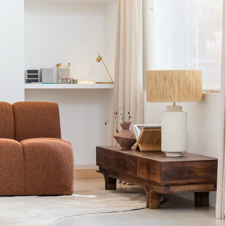 WOOOD Woood | Mojo 1-zits boucle roest/bruin