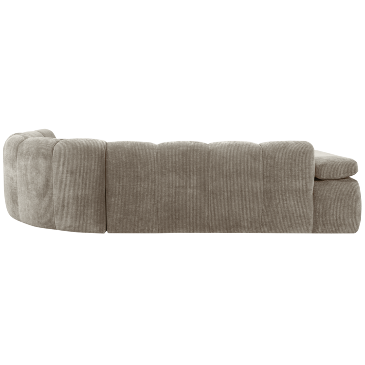 WOOOD Woood | Mojo hoekbank rechts ribstof donker zand