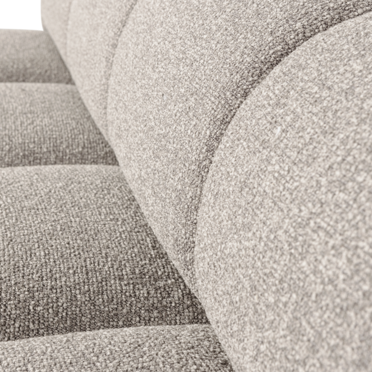 WOOOD Woood | Mojo (eetkamer)bankje met rugleuning boucle beige 160cm