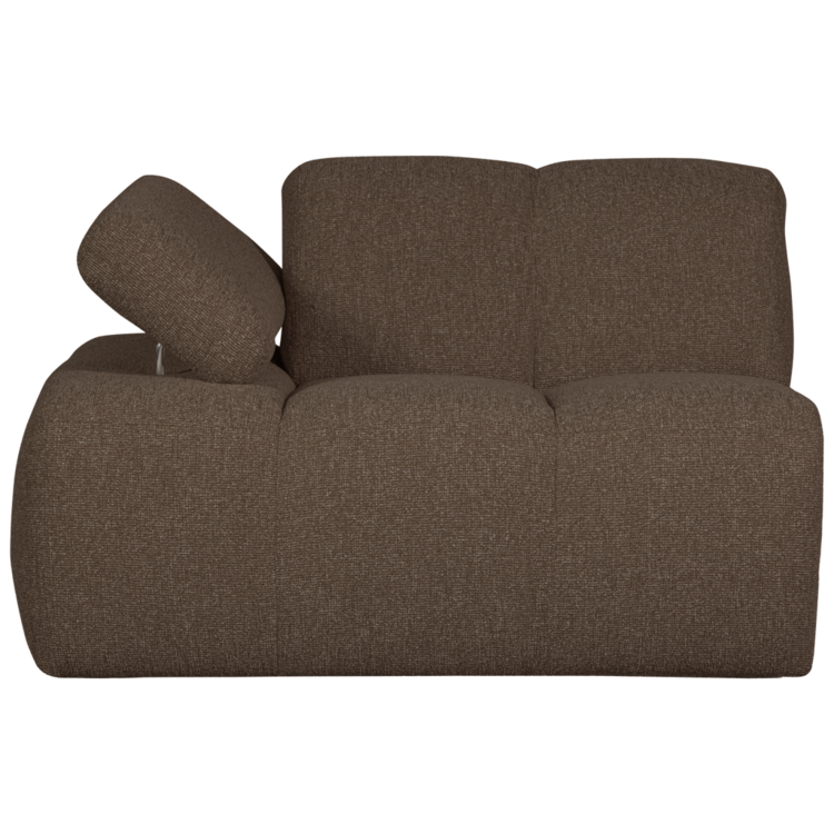 WOOOD Woood | Mojo 1-zits met arm links boucle bruin