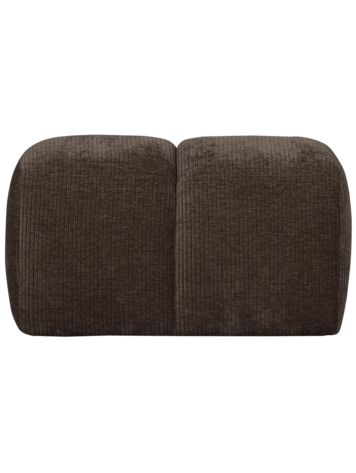WOOOD Woood | Mojo poef 80 cm ribstof bruin