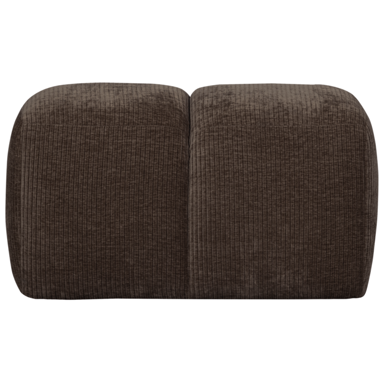 WOOOD Woood | Mojo poef 80 cm ribstof bruin