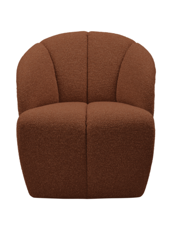 WOOOD Woood | Draaifauteuil Mojo boucle roestbruin