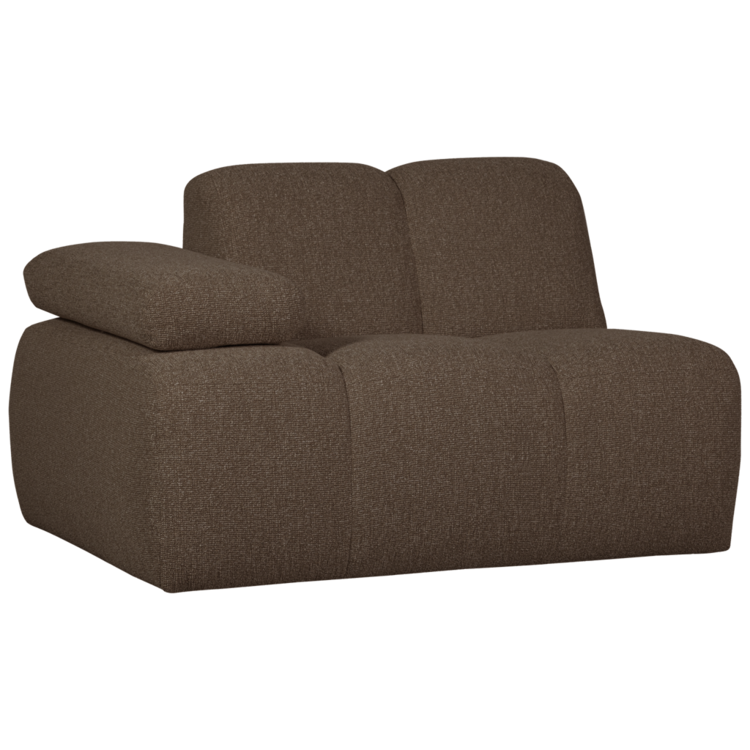 WOOOD Woood | Mojo 1-zits met arm links boucle bruin