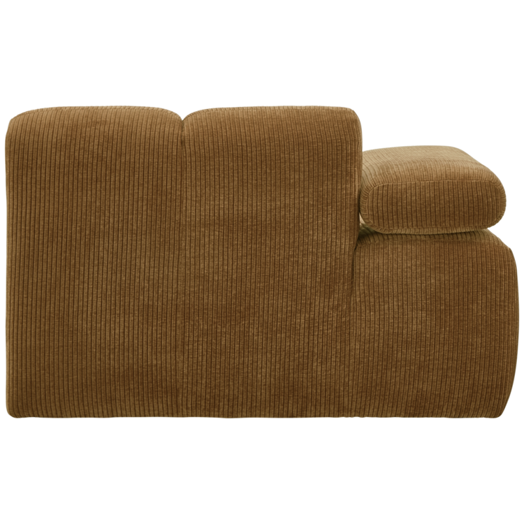 WOOOD Woood | Mojo 1-zits met arm links geweven ribstof honing geel