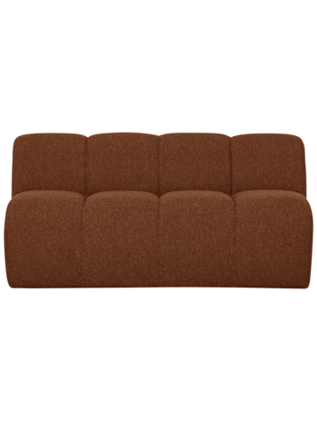 WOOOD Woood | (Eetkamer)bankje Mojo met rugleuning boucle roestbruin 160cm