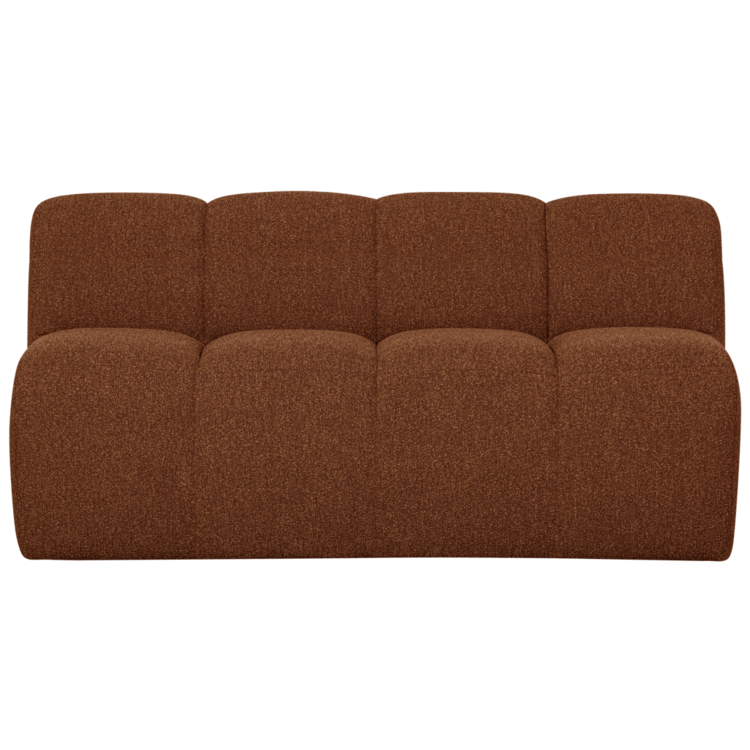 WOOOD Woood | Mojo (eetkamer)bankje met rugleuning boucle roest bruin 160cm