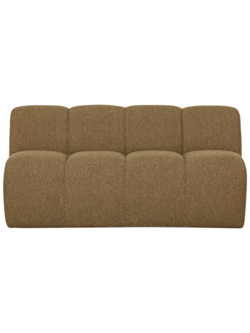 WOOOD Woood | (Eetkamer)bankje Mojo met rugleuning boucle geel/bruin 160cm