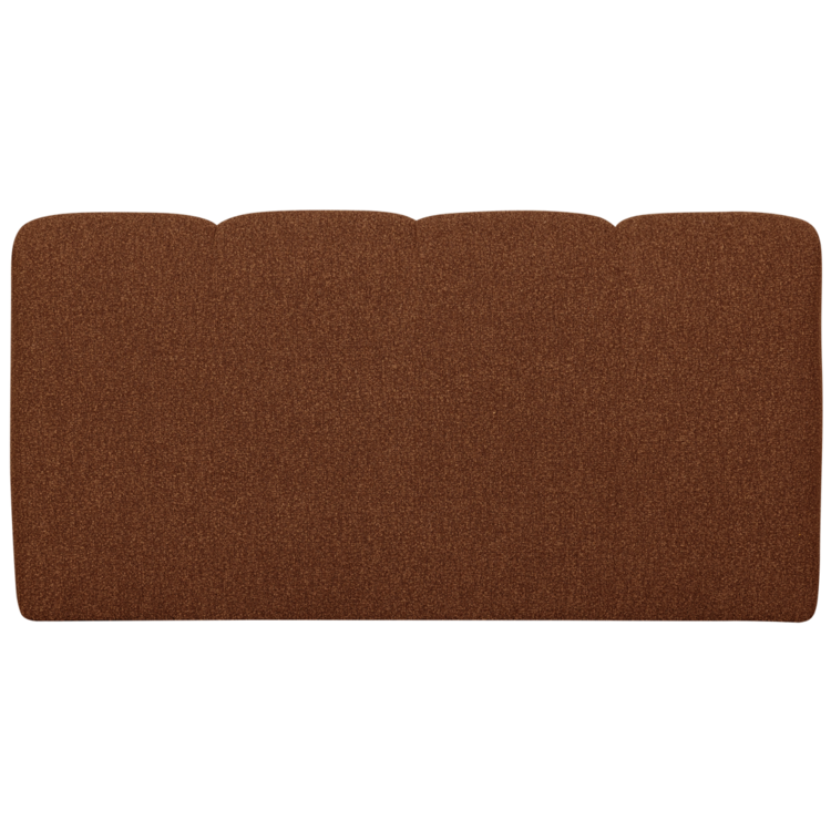 WOOOD Woood | Mojo (eetkamer)bankje met rugleuning boucle roest bruin 160cm