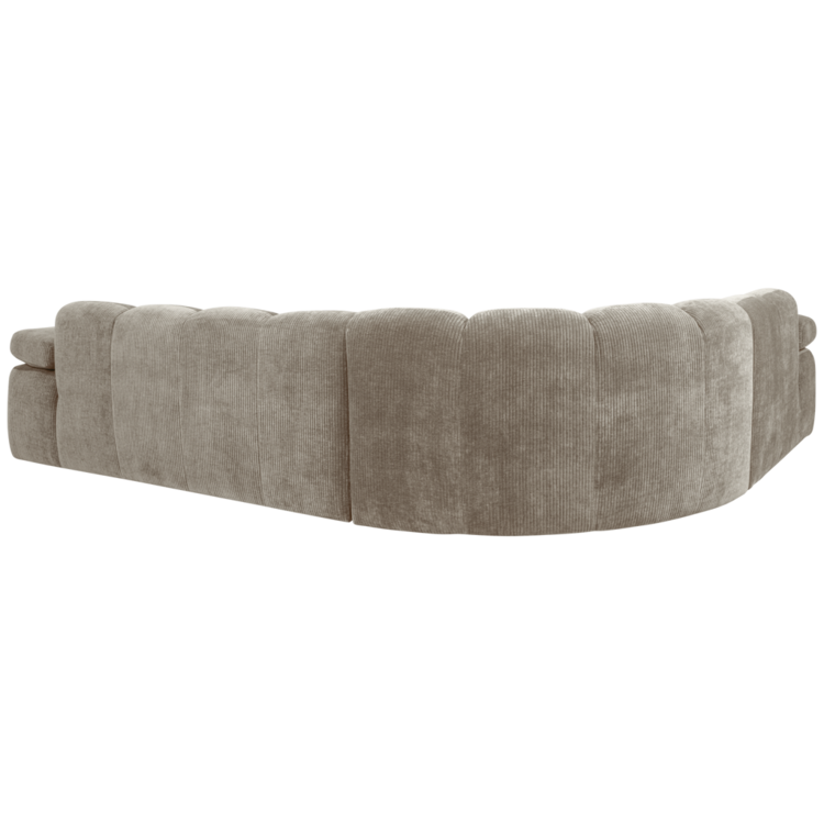 WOOOD Woood | Mojo hoekbank links ribstof donker zand