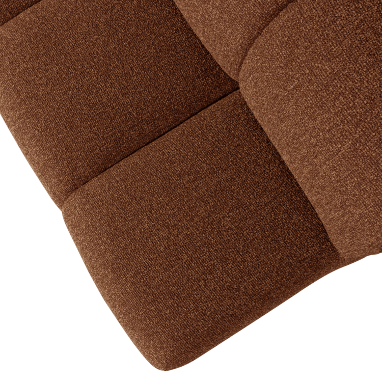 WOOOD Woood | Mojo (eetkamer)bankje met rugleuning boucle roest bruin 160cm