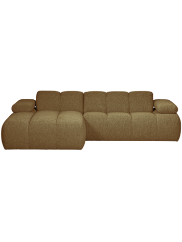 WOOOD Woood | Chaise longue Mojo links boucle geel/bruin