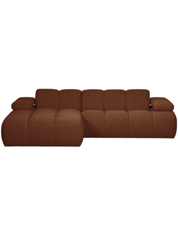 WOOOD Woood | Chaise longue Mojo links boucle roestbruin
