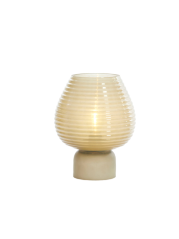 Light & Living Light & Living | Tafellamp Alenna groen grijs LED Glas 18x23 cm