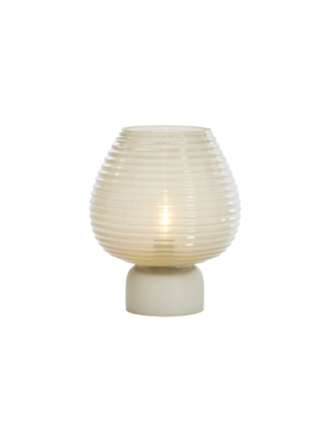 Light & Living Light & Living | Tafellamp Alenna groen grijs LED Glas 22x27 cm