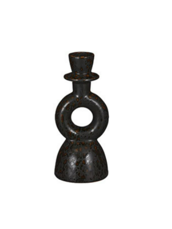 Stijl28 | Kandelaar keramiek zwart 18cm