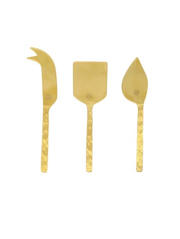 Zusss Zusss | Set van 3 kaasmesjes goud