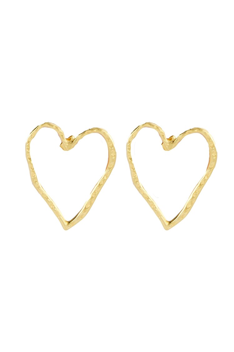 Zusss Zusss | Oorbellen open hart goud