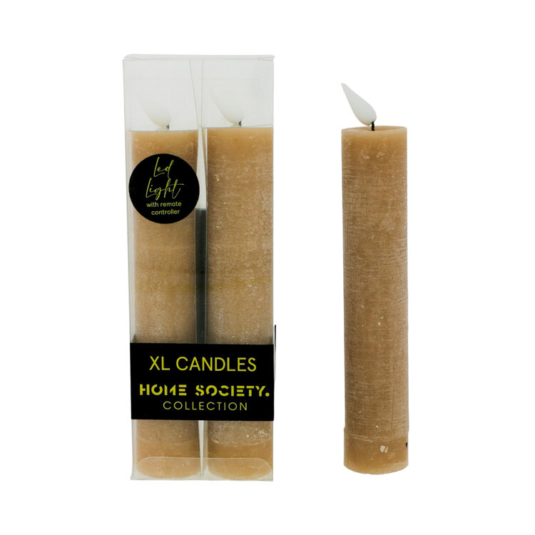 Home society Home Society | Dinerkaars XL LED set van 2 taupe