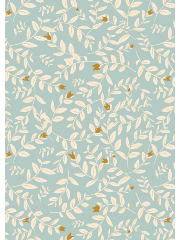 Bibelotte Bibelotte | Behang Flora ijsblauw