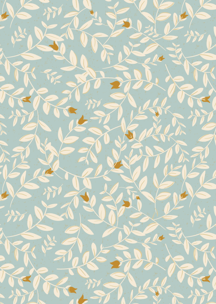 Bibelotte Bibelotte | Behang Flora ijsblauw