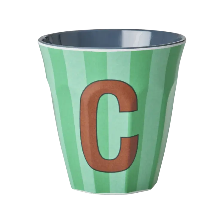 rice Rice | Mok melamine gestreept groen C
