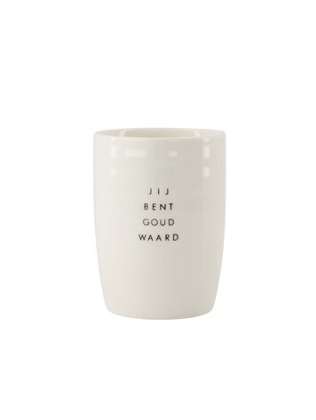 Zusss Zusss | Koffiemok goud waard wit/zwart