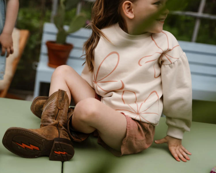 Daily7 Daily7 | Sweater flower sandshell