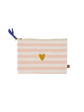 Zusss Zusss | Toilettas hartje streep roze