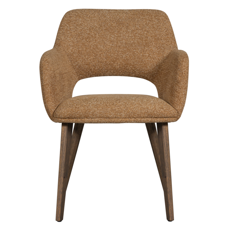 WOOOD Woood | Eetkamerstoel Murat geel met poot mystic brown