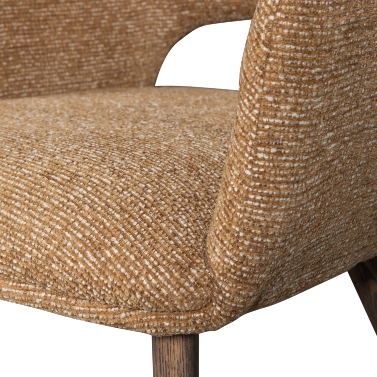 WOOOD Woood | Eetkamerstoel Murat geel met poot mystic brown