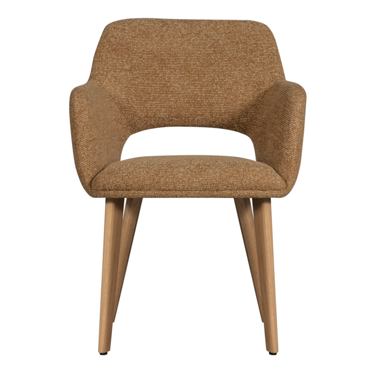 WOOOD Woood | Eetkamerstoel Murat geel met poot naturel