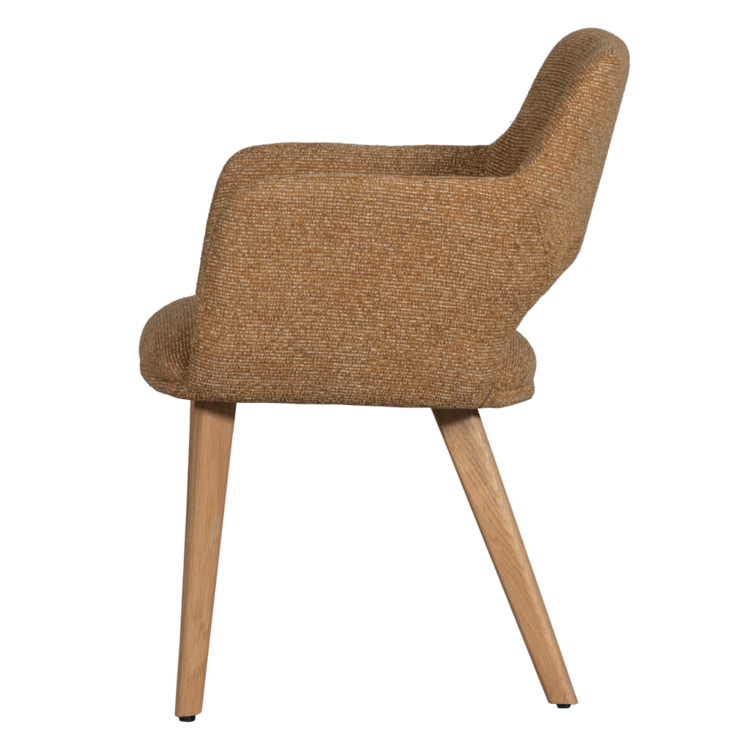 WOOOD Woood | Eetkamerstoel Murat geel met poot naturel