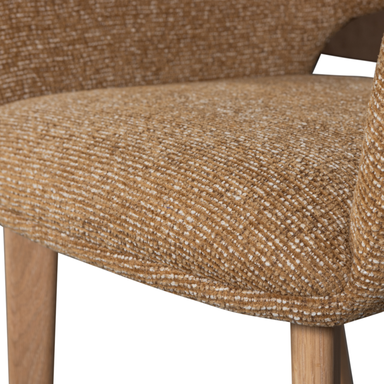 WOOOD Woood | Eetkamerstoel Murat geel met poot naturel