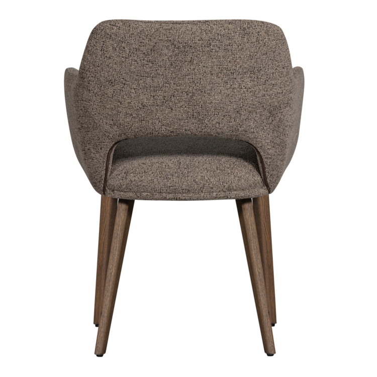 WOOOD Woood | Eetkamerstoel Murat taupe met poot mystic brown